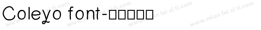 Coleyo font字体转换